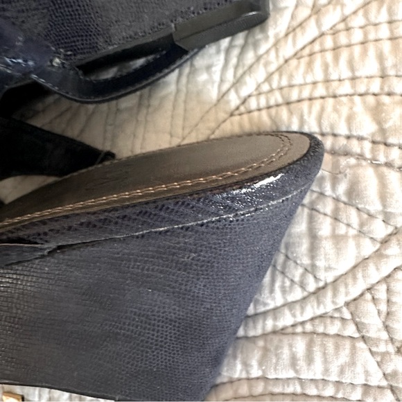 Impo Shoes Women's Wedge Sandals Navy Blue Size 10 like new never worn - Picture 5 of 10